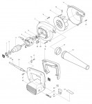 Makita 4014NV Blower With Dust Bag 110v & 240v Spare Parts