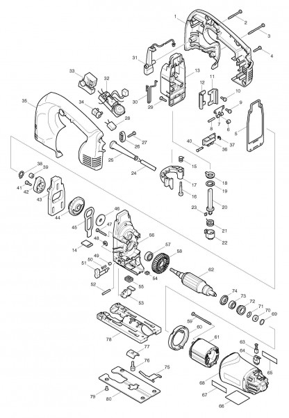 Makita 4340fct Corded Orbital Action Jigsaw (with Light) 110v & 240v ...