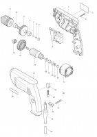 Makita 6410 10mm Rotary Drill 110v & 240v Spare Parts