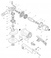 Makita 9015B 125mm Angle Grinder Spare Parts