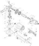 Makita 9016B Angle Grinder 110v & 240v Spare Parts