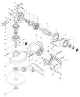 Makita 9027 Angle Grinder 110v & 240v Spare Parts