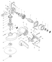 Makita 9029 Angle Grinder Spare Parts