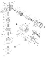 Makita 9047 Angle Grinder Spare Parts