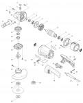 Makita 9067 180mm Angle Grinder 110v & 240v Spare Parts