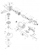 Makita 9069S Angle Grinder 110v & 240v Spare Parts