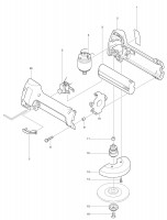 Makita 9500D Cordless Angle Grinder Spare Parts