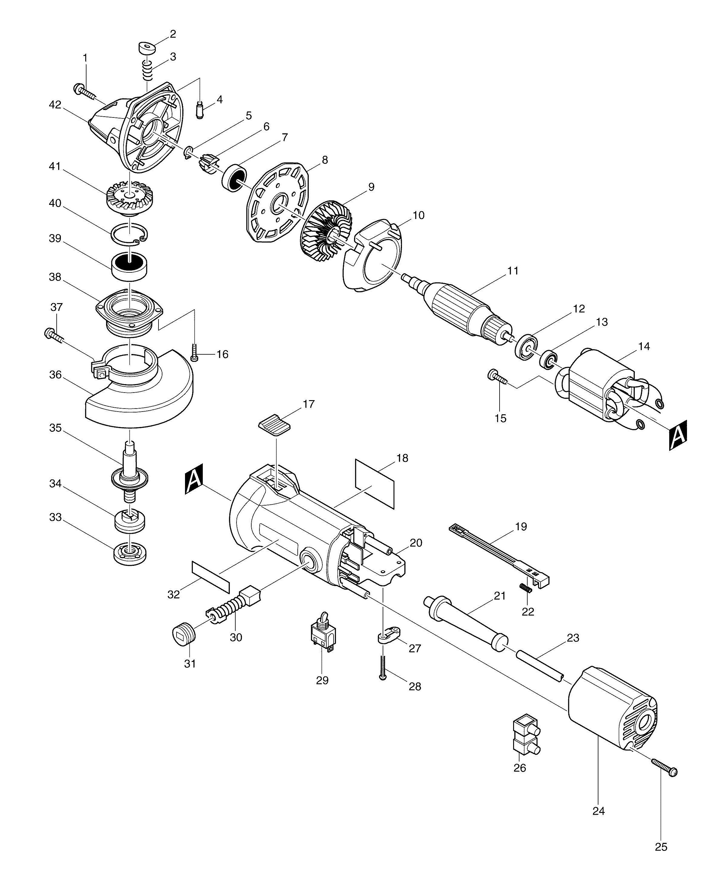 Image of Makita 9528NB angle grinder