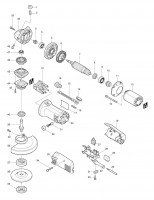 Makita 9542 Angle Grinder 110v & 240v Spare Parts