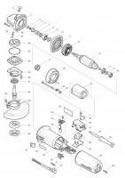 Makita 9564 Angle Grinder 110v & 240v Spare Parts