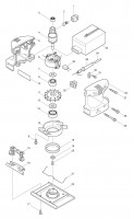 Makita BO4553 Corded Orbital Palm Sander 1/4 sheet 110v & 240v Spare Parts