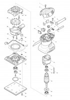 Makita BO4555 FINISHING SANDER Spare Parts