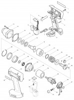 Makita BTW150 1/2\" Cordless Impact Wrench 14.4v Spare Parts