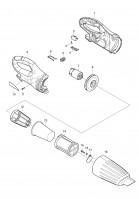 Makita CL070D Vacuum Cleaner 7.2v Spare Parts