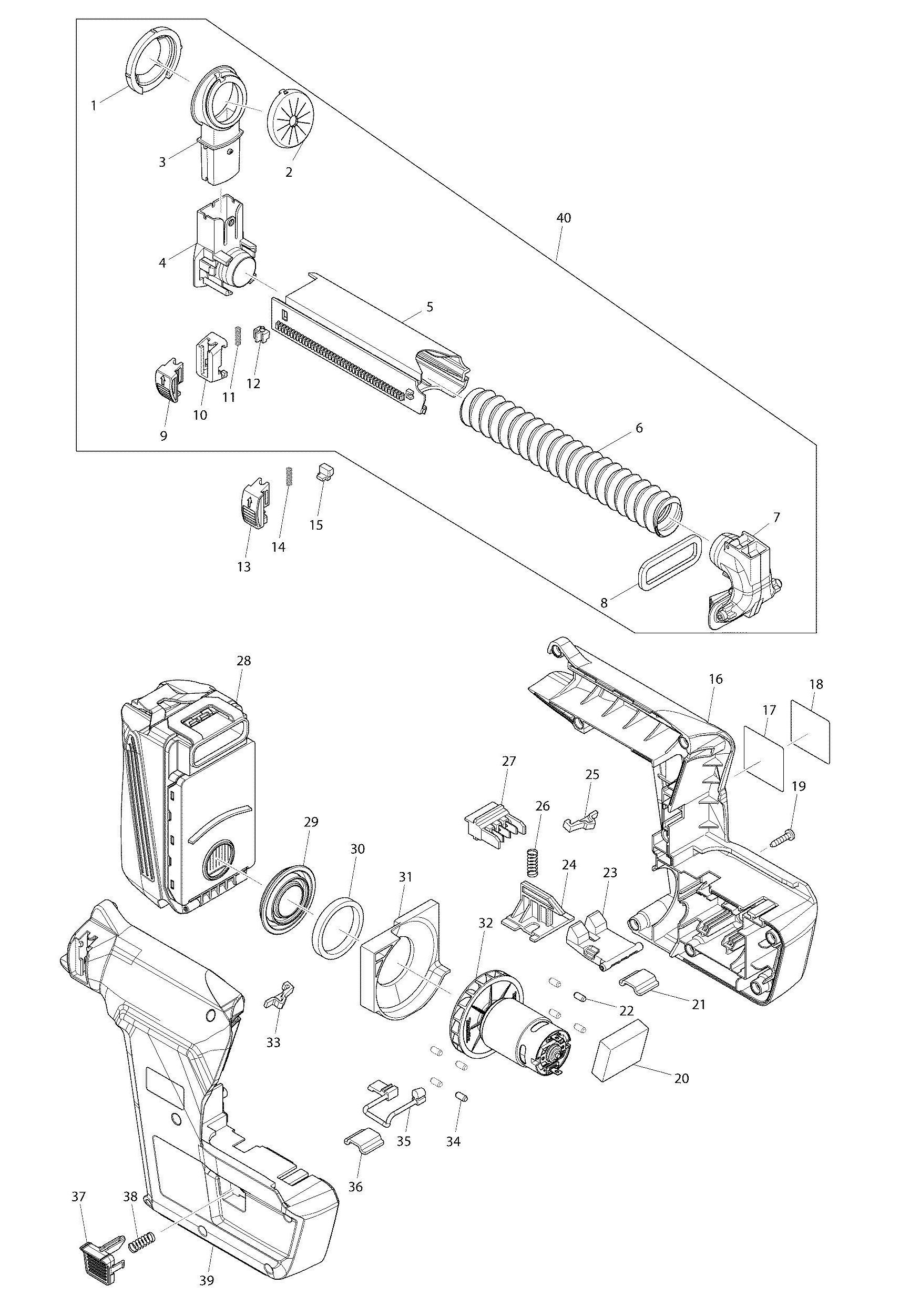 Makita Dx01 Dust Extraction Attachment Spare Parts SPARE_DX01 from .