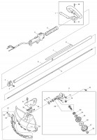 Makita EBH253L Brush Cutter Loop Handle 24.5cc Spare Parts