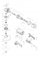 Makita GA7050 180mm Angle Grinder 110v 240v Spare Parts