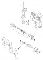 Makita HP1500 13mm Percussion Drill 110v & 240v Spare Parts