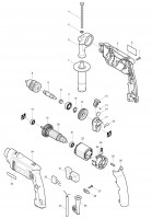 Makita HP1620 Percussion Drill 650w 110v & 240v Spare Parts