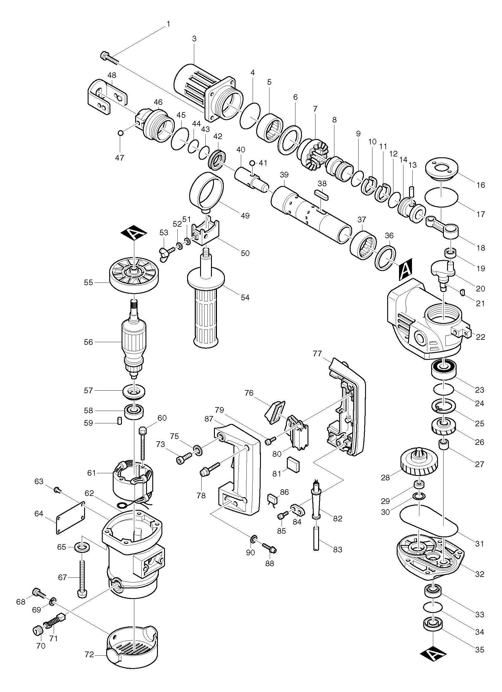 Image of Makita HM1400K rotary hammer