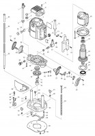 Makita RP1801 1/2\" 110v 240V Corded Collet Router Spare Parts