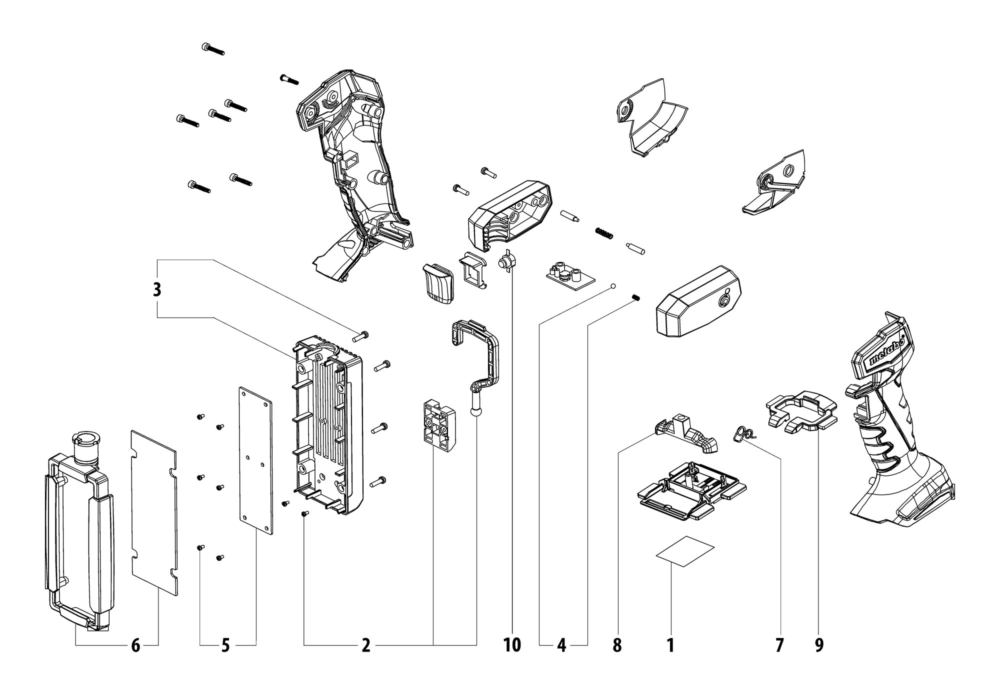 Metabo 00370000 Sla Led Cordless Inspection Lamp Spare Parts SPARE_00370000 from Spare World