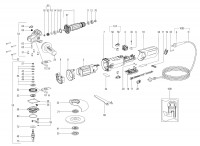 Metabo Small Corded Angle Grinder 125mm 1550w 00572001 WEV 15-125 QUICK INOX EU 230V Spare Parts