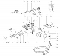 METABO 01161000 B 561 EU Hammer Drill 230V Spare Parts