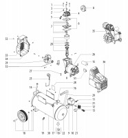 Metabo Corded Air Compressor 01529000 BASIC 280-50 W OF EU 230V Spare Parts