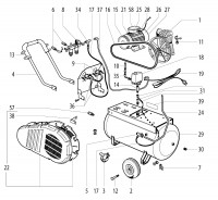 Metabo Corded Air Compressor 01536000 MEGA 400-50 W EU 230V Spare Parts