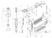 Metabo Corldess Air Staple Gun/Nailer 01568000 DSN 50 Spare Parts