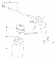 Metabo Cordless Air Sand Blasting Gun 01570000 SPP 1000 Spare Parts