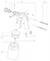 Metabo Cordless Air Paint Gun 01576000 FSP 1000 S Spare Parts