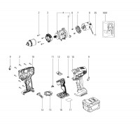 Metabo Cordless Drill/Screwdriver 18v 02107000 BS 14.4 LT QUICK Spare Parts