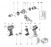 Metabo Cordless Drill/Screwdriver 18v 02109000 BS 18 LTX QUICK Spare Parts