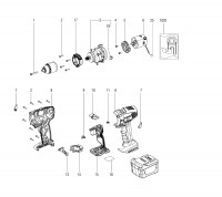 Metabo Cordless Drill Driver 02137001 BS 14.4 LT IMPULS Spare Parts