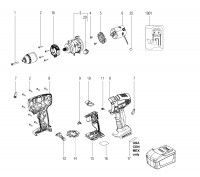 Metabo Cordless Drill/Screwdriver 18v 02138001 BS 18 LT Spare Parts