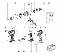 Metabo Cordless Drill Driver 02143001 BS 14.4 LTX IMPULS Spare Parts