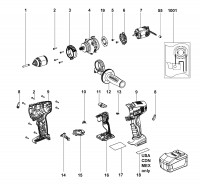 Metabo Cordless Drill Driver 02144000 BS 18 LTX Spare Parts