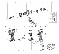 Metabo Cordless Impact Drill 02147000 SB 18 LTX Spare Parts