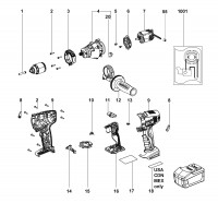 Metabo Cordless Impact Drill 02147001 SB 18 LTX Spare Parts