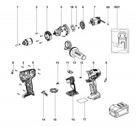 Metabo Cordless Impact Drill 02148000 SB 18 LTX IMPULS Spare Parts