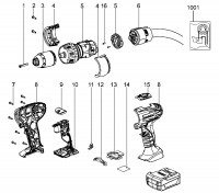 Metabo Cordless Impact Drill 02190000 SB 18 LI Spare Parts