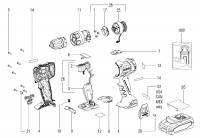 Metabo Cordless Drill Driver 02334010 BS 18 LT BL Q BUND EU 230V Spare Parts