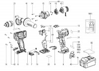 Metabo Cordless Drill Driver 13mm 02351000 BS 18 LTX BL Q I Spare Parts
