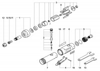 METABO 04116000 DG 25 SET Air Die Grinder Spare Parts