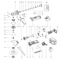 METABO 13070420 WPF 18 LTX  125 18V Cordless Flat Head Angle Grinder Spare Parts