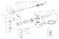 METABO 13083000 WEF 15-150 QUICK EU 1550w 150mm Flat Head Angle Grinder 230V Spare Parts