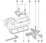 Metabo Mill-Cutting/Wood Accessory 31865000 PARALLEL STOP Spare Parts