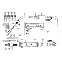 METABO 0902008330 10 MIG/MAG WELDING TORCH SB 25/3 200 A KZ2 Spare Parts